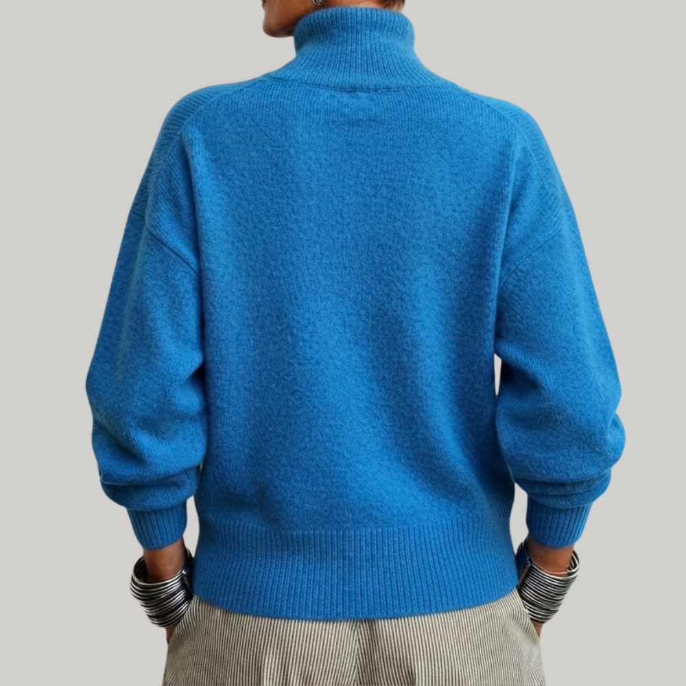 Jersey de cuello alto con botones