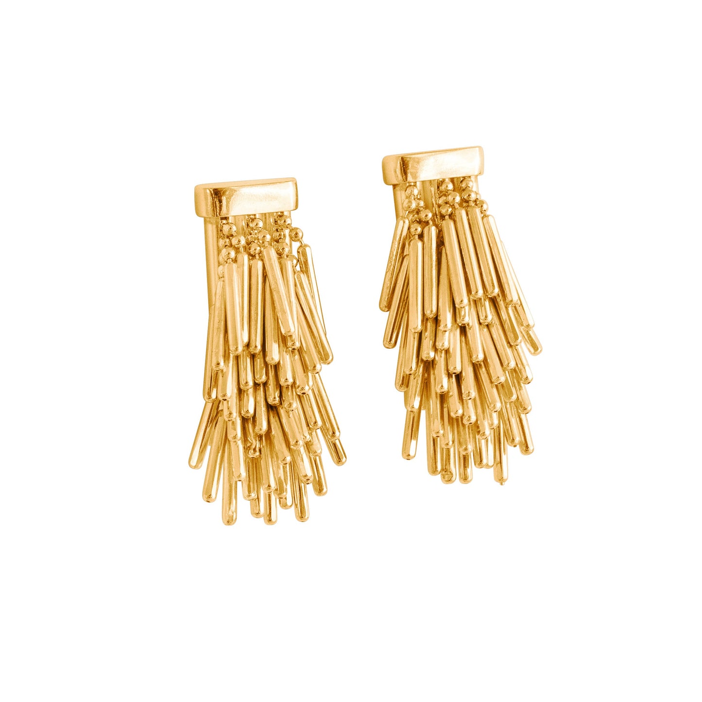 GOLD TASSEL DROP EARRINGS