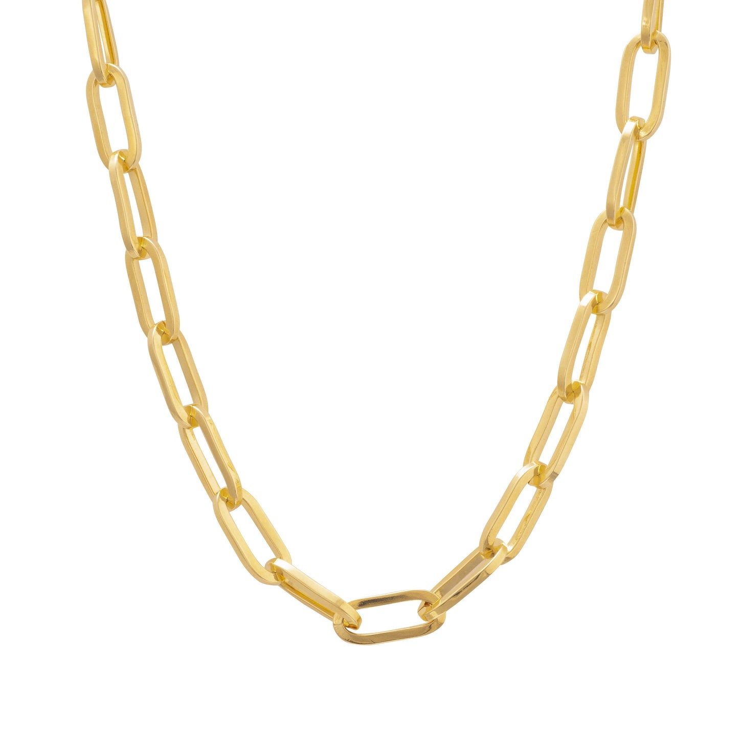 GOLD CHUNKY LONG LINK CHAIN NECKLACE