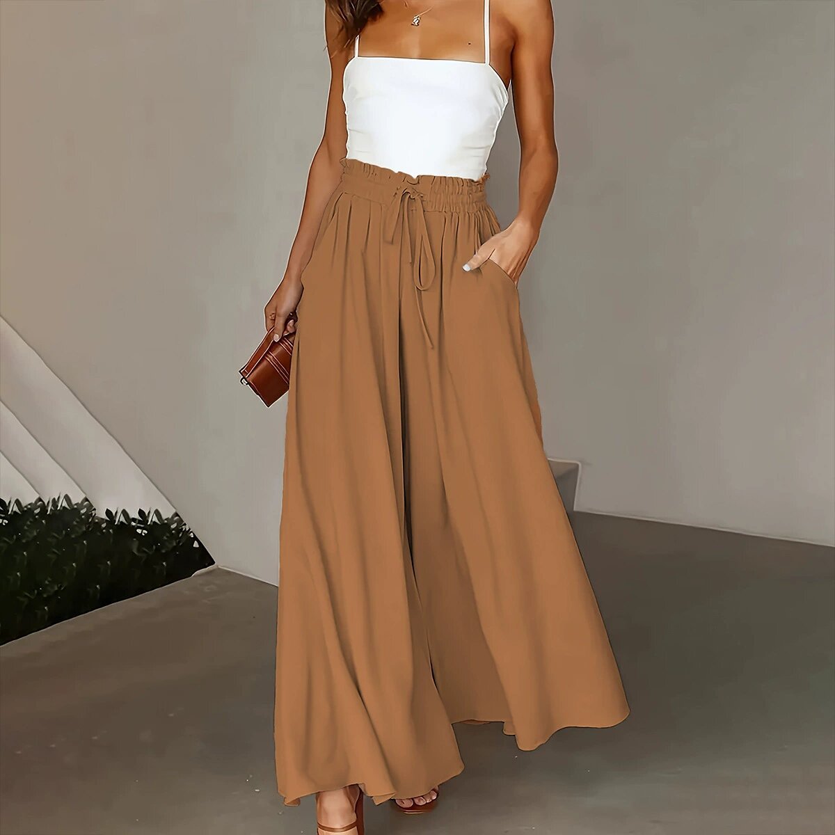 Pantalón elegante de tiro alto