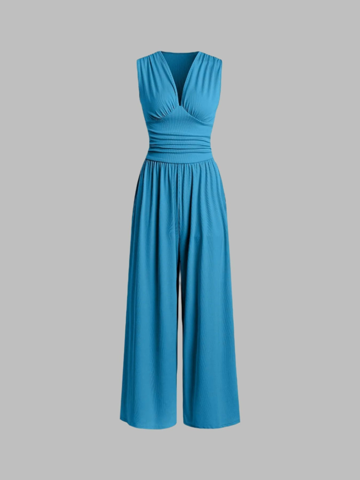 Mono Elegante Sin Mangas de Pierna Ancha