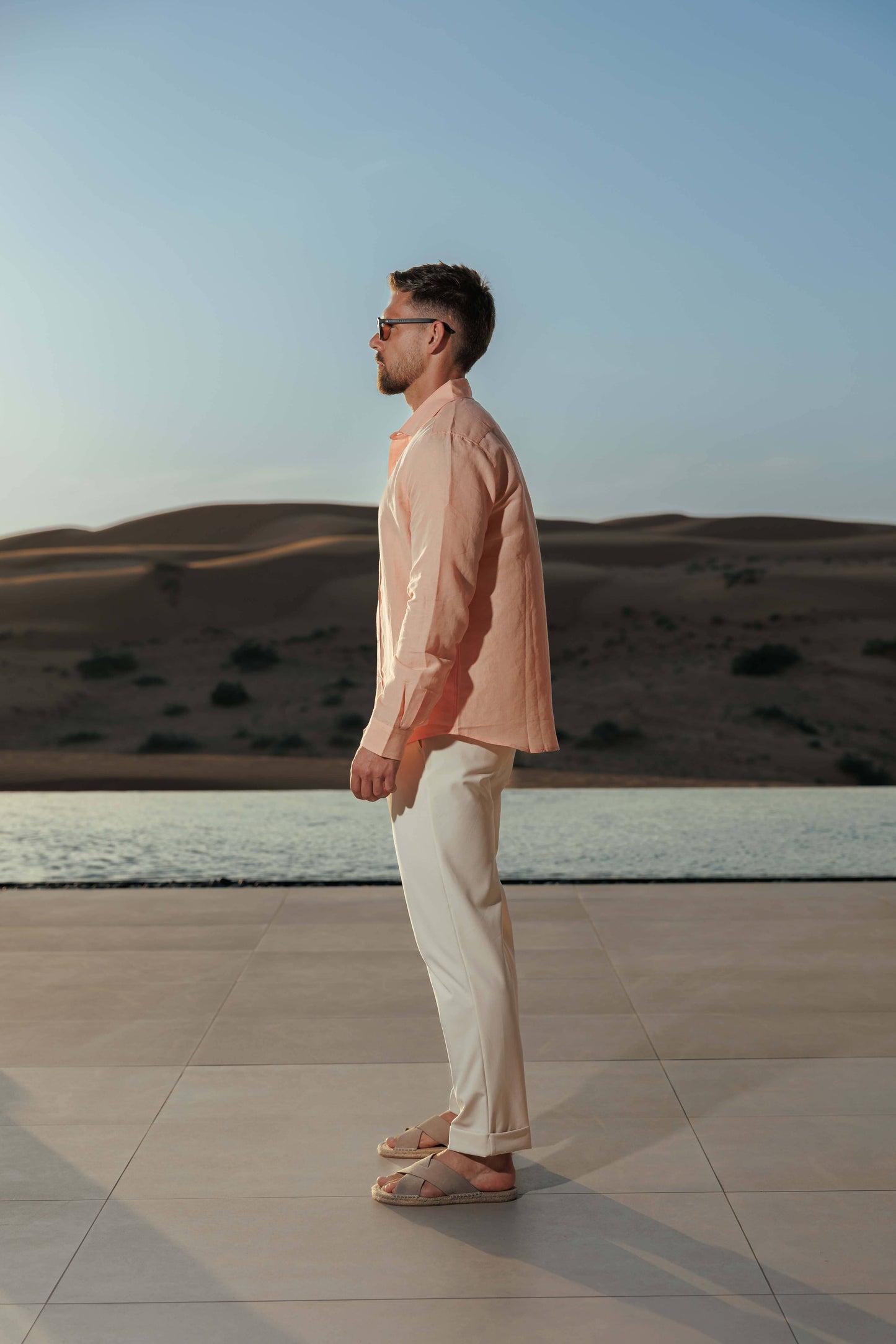 Camisa de Lino Luxe | Salmón