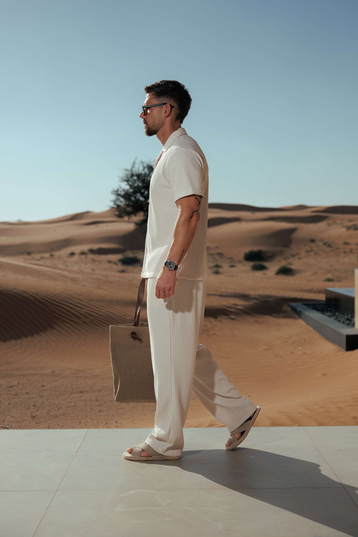Camisa con Pliegues | Beige