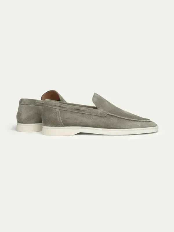 Lorenzo | Mocasines Clásicos de Ante Verde Oliva