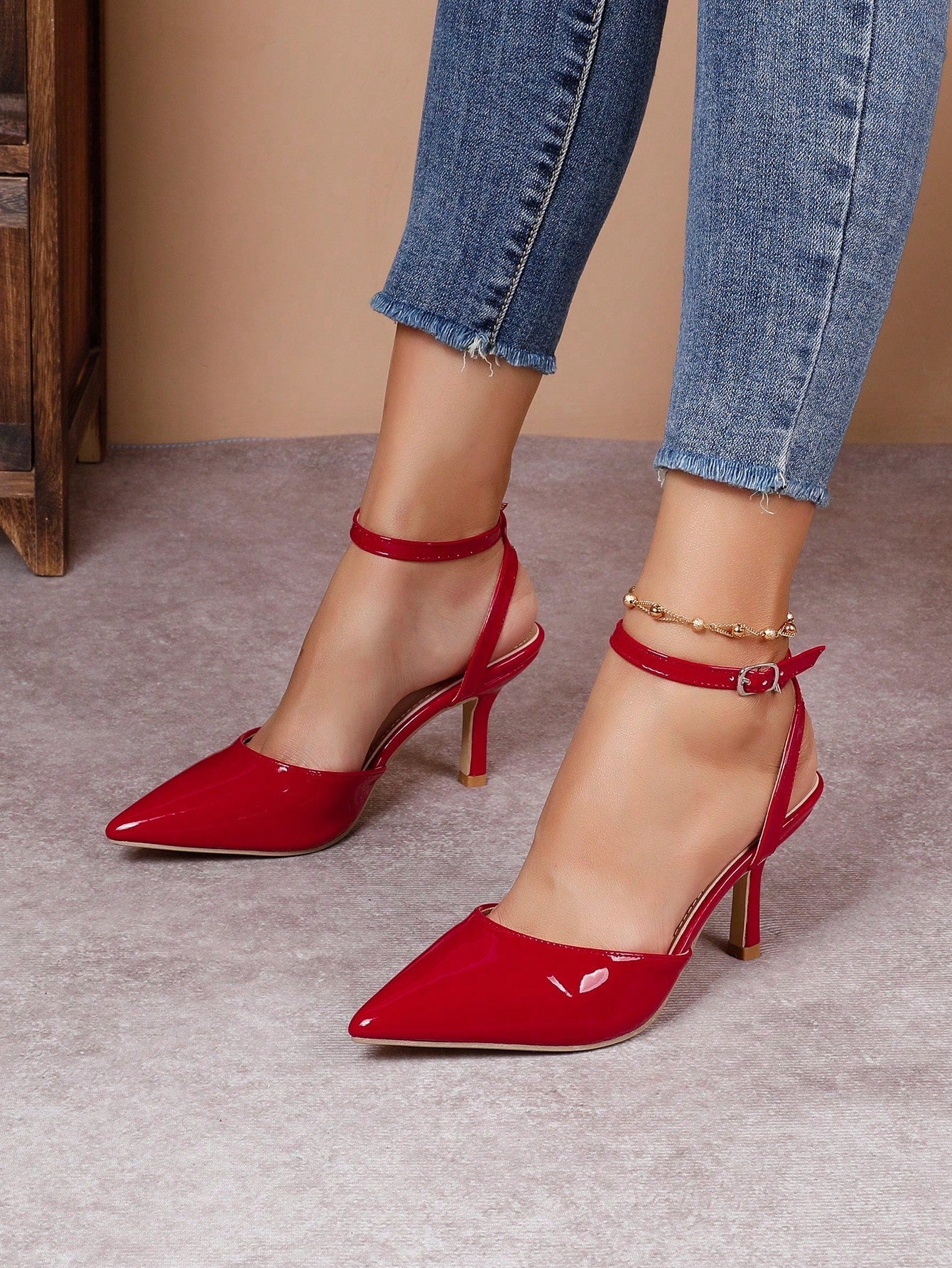 Zapatos de Punta con Tacón de Aguja