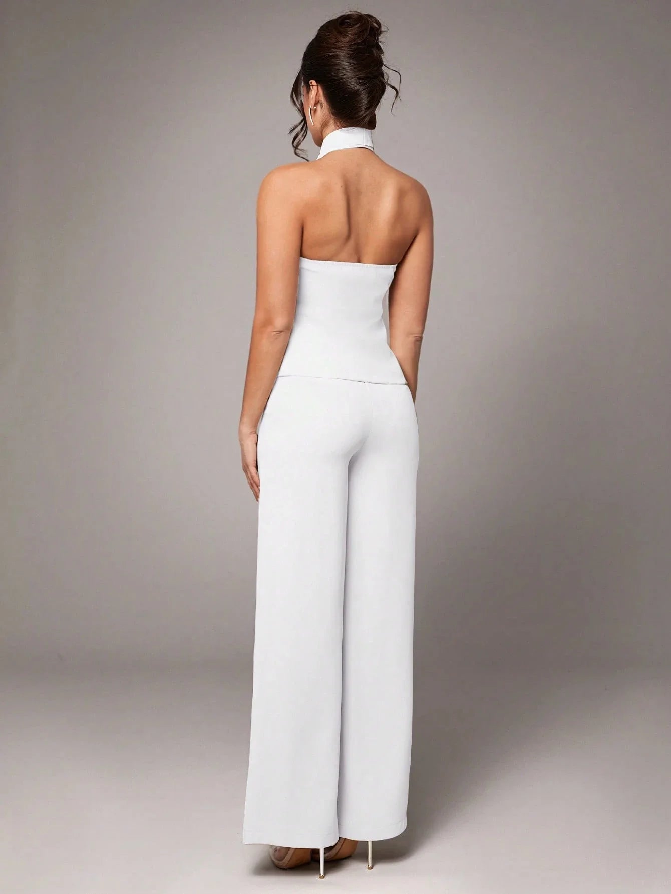 Conjunto Top Cruzado con Pantalón Palazzo