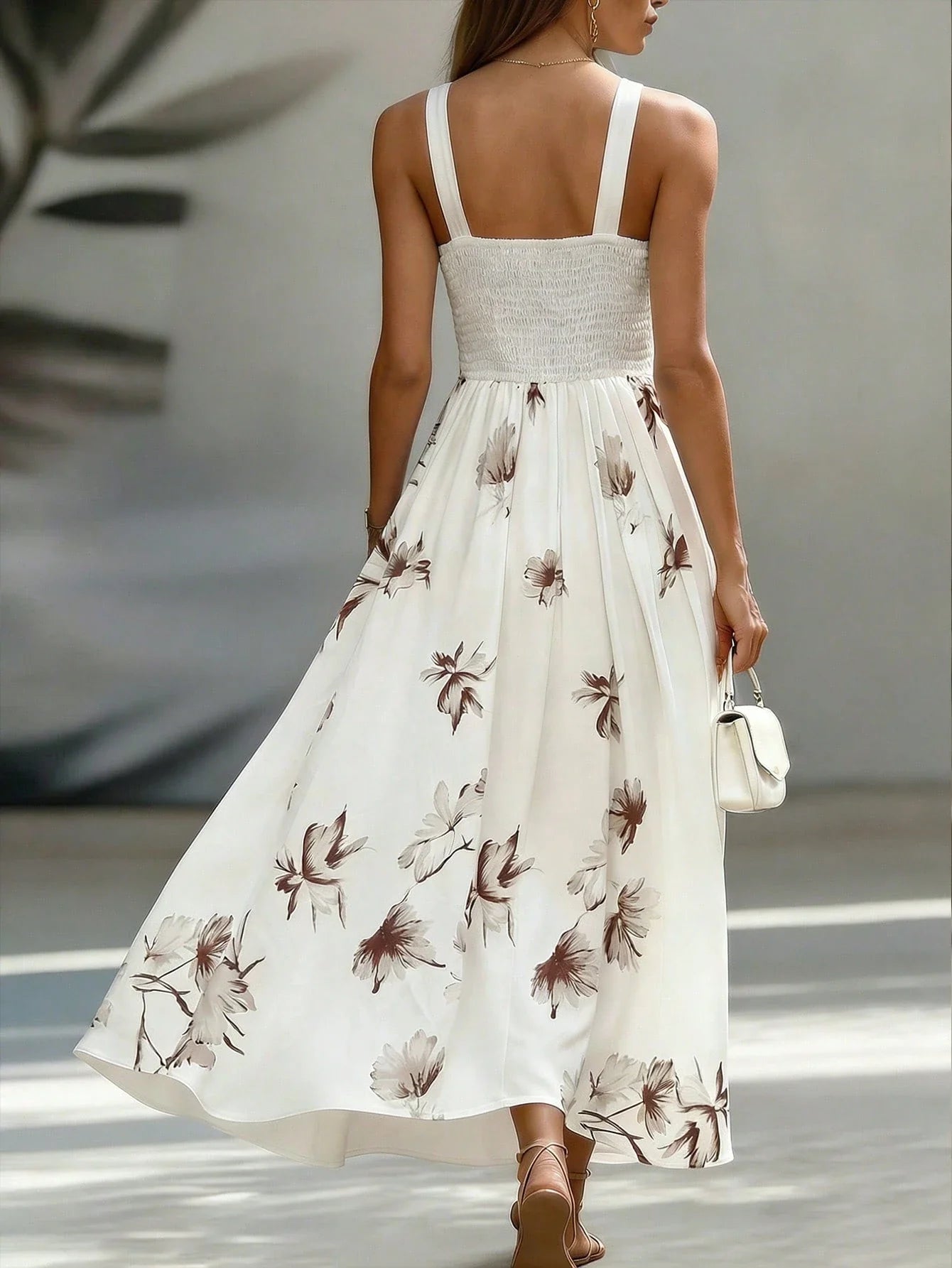 Vestido Midi Elegante con Escote en V