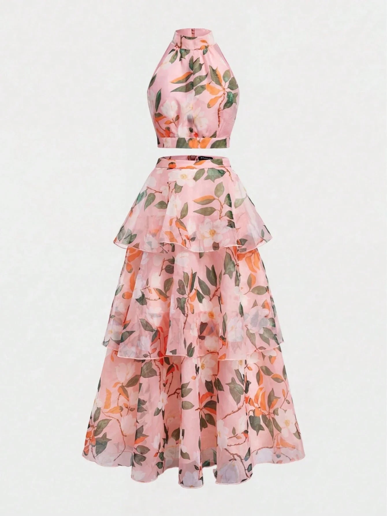 Conjunto Elegante Floral Romántico
