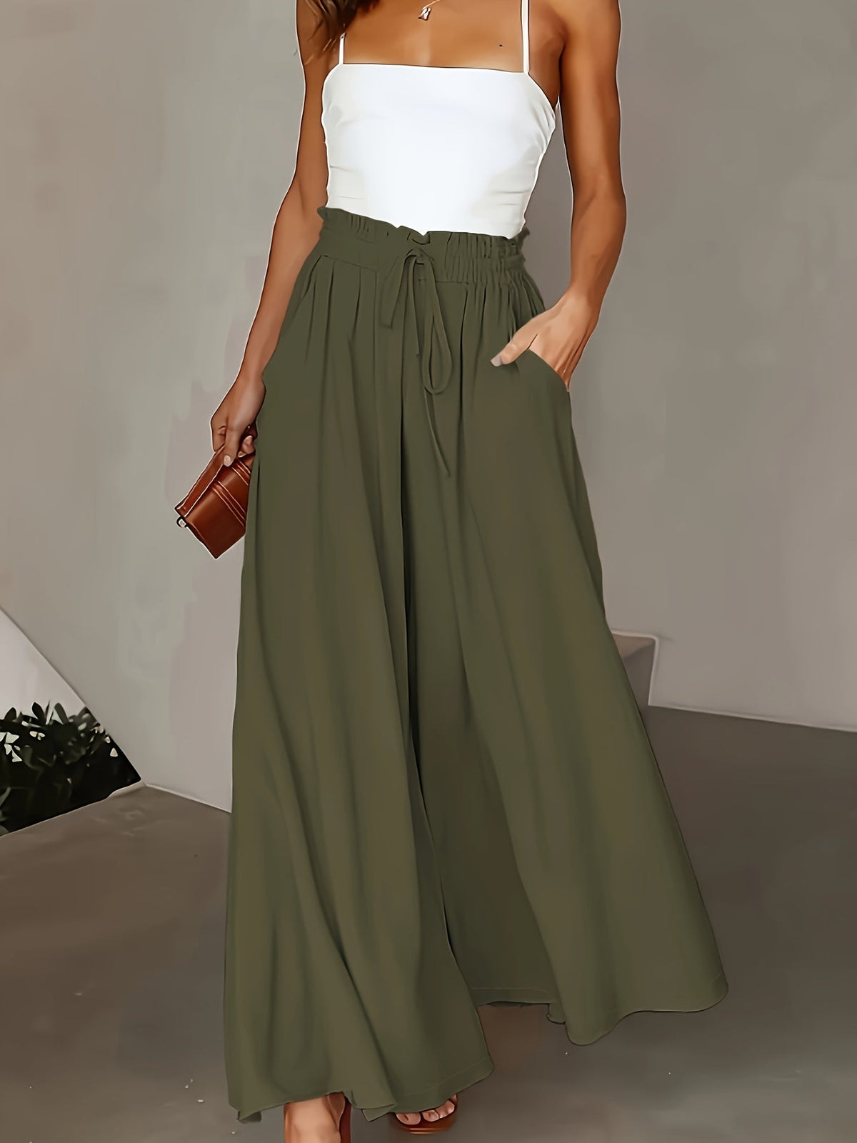 Pantalón elegante de tiro alto