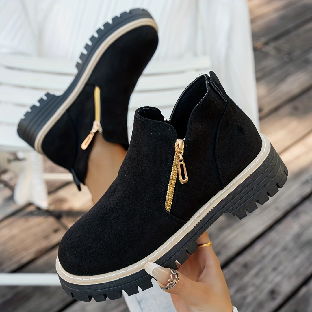 Botines con doble cremallera