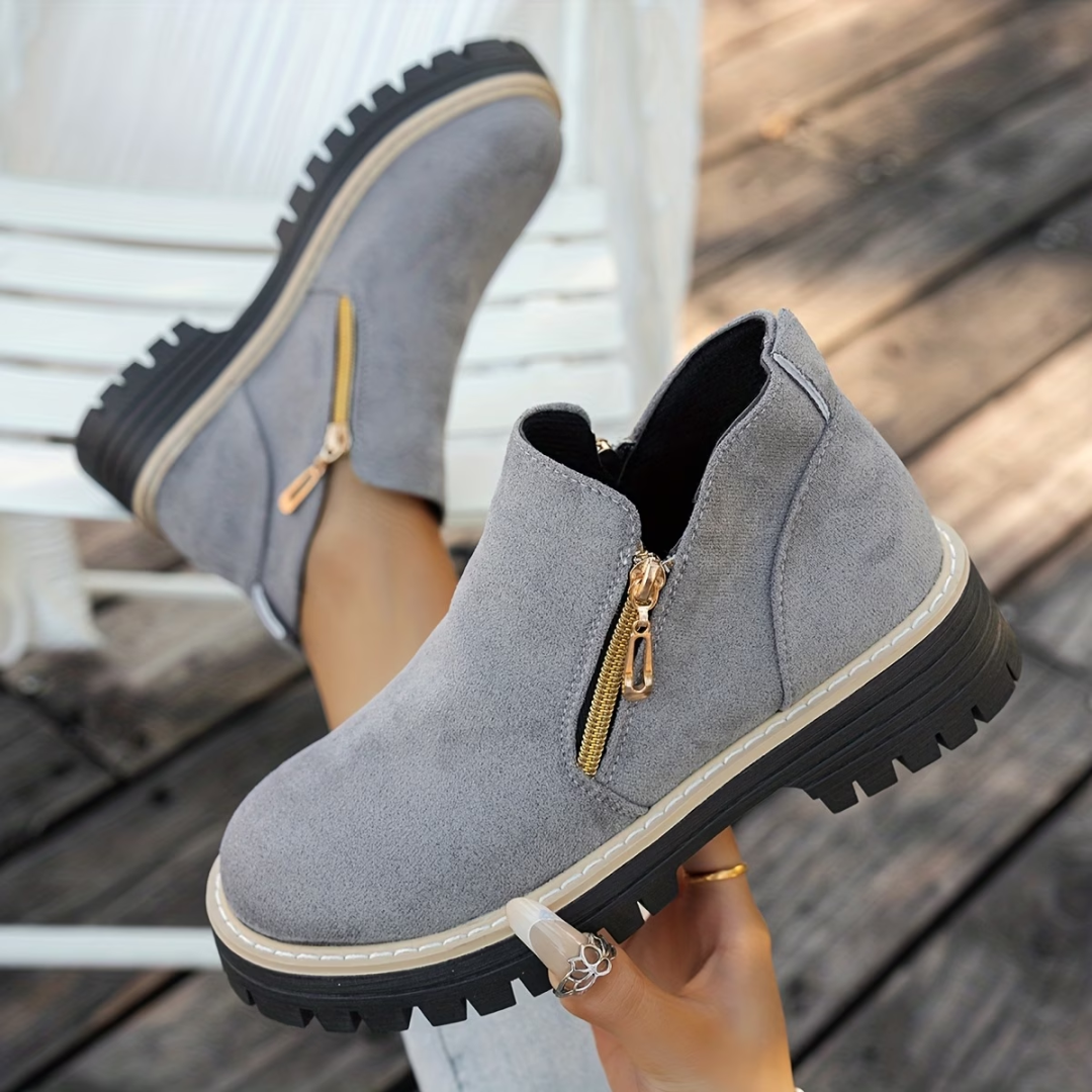 Botines con doble cremallera