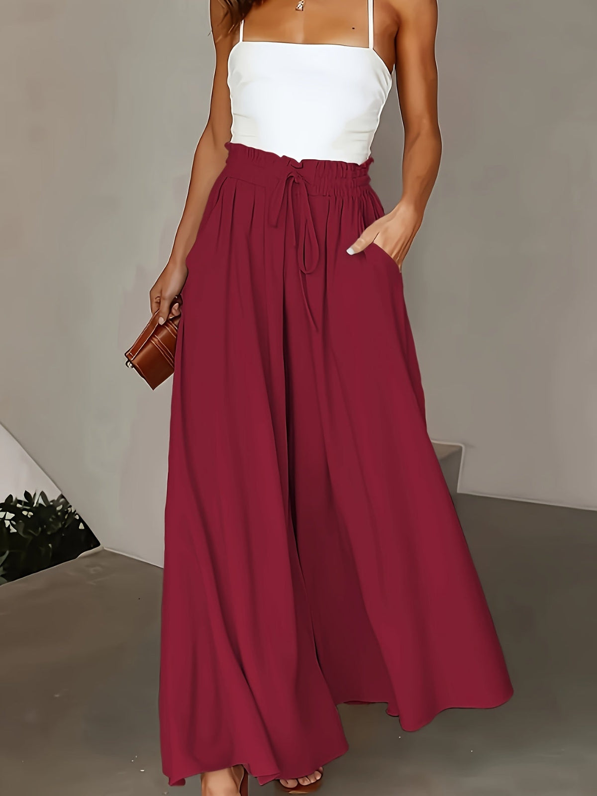Pantalón elegante de tiro alto