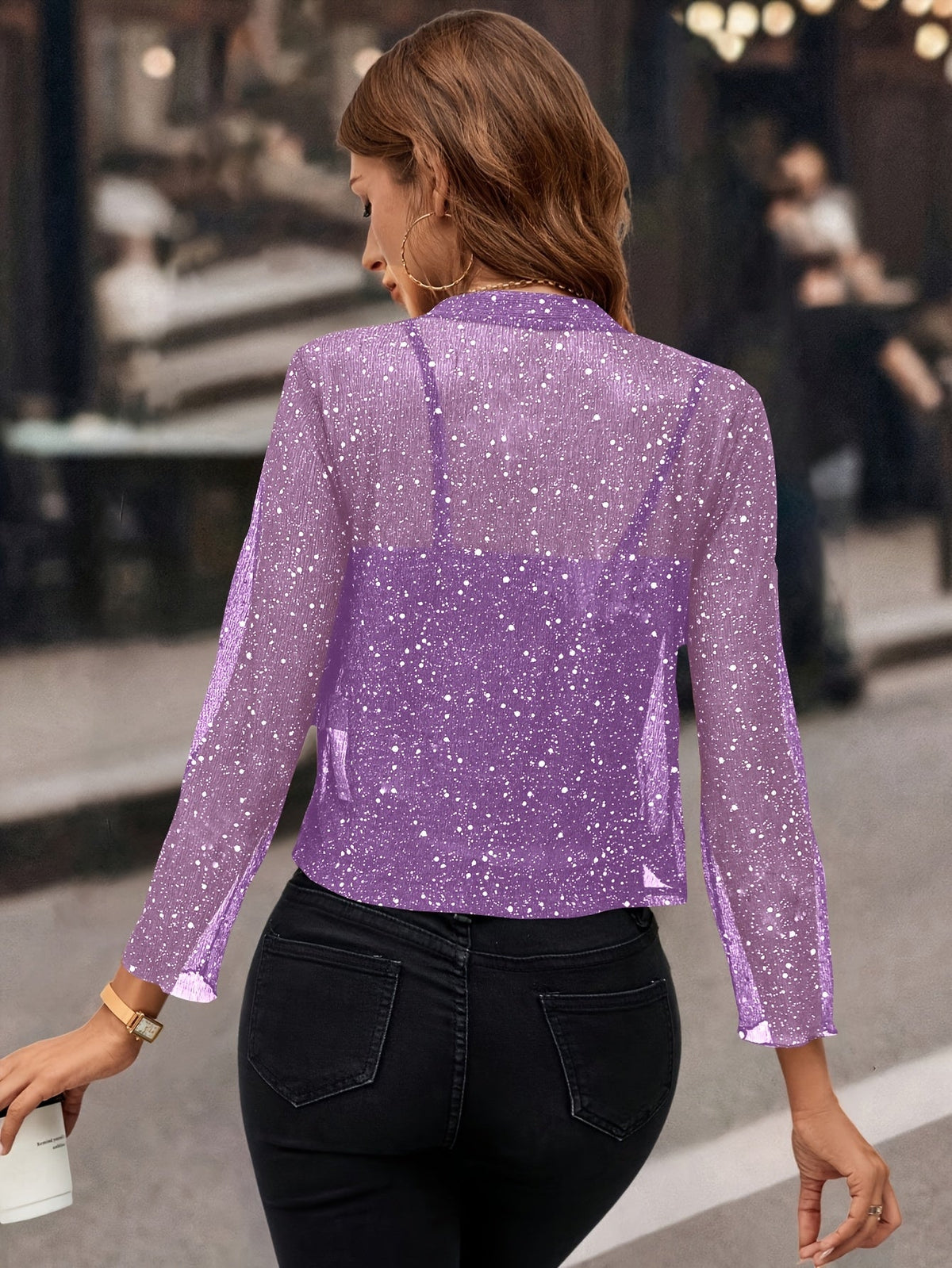 Chaqueta corta de lentejuelas
