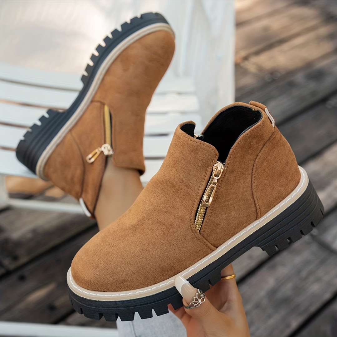 Botines con doble cremallera