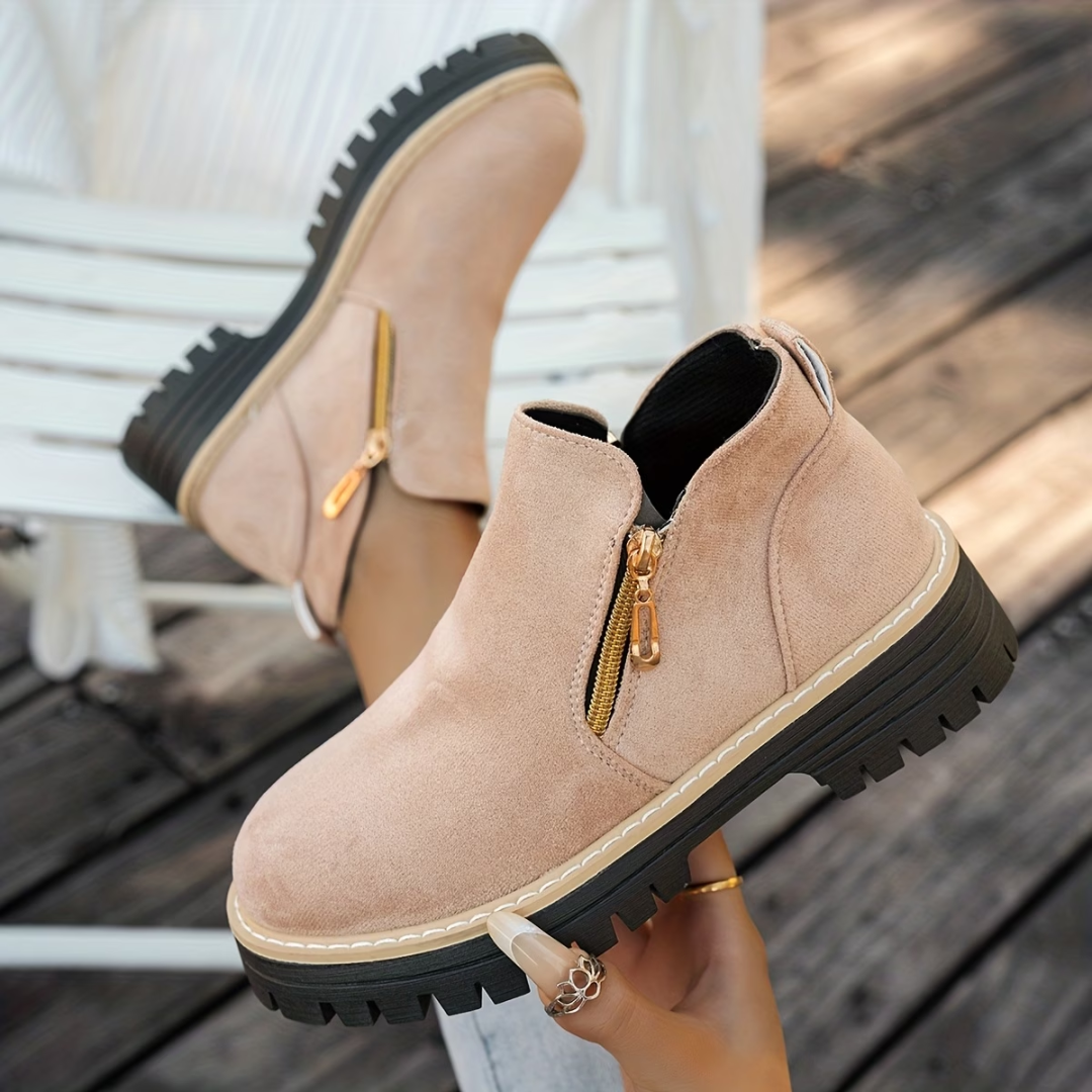 Botines con doble cremallera