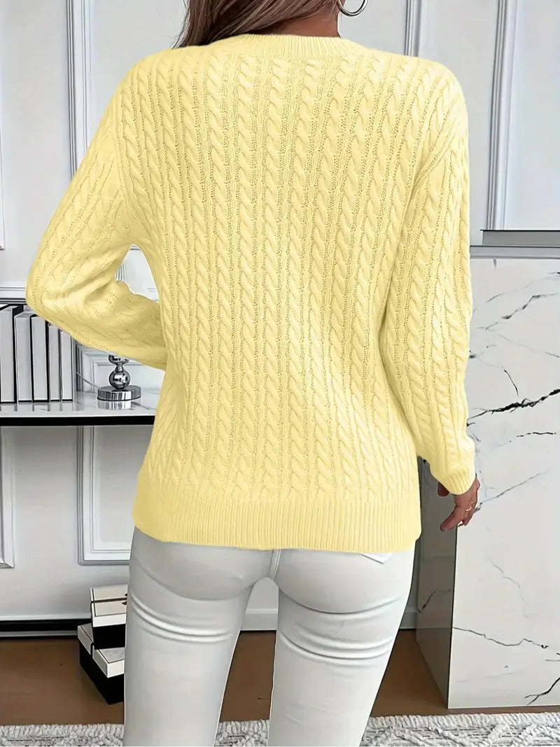 Jersey acogedor de cuello redondo