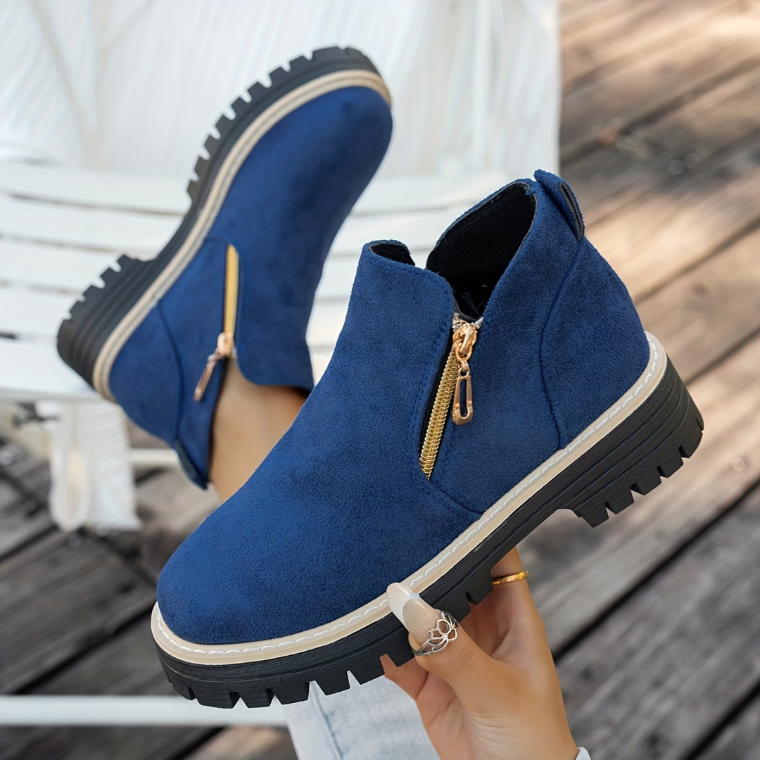 Botines con doble cremallera
