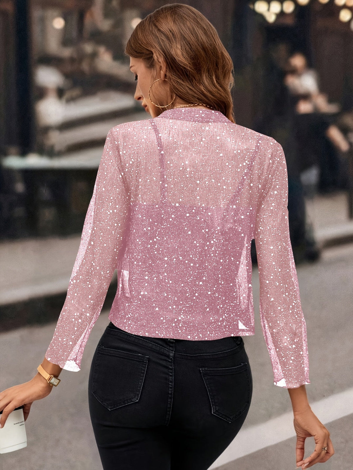 Chaqueta corta de lentejuelas