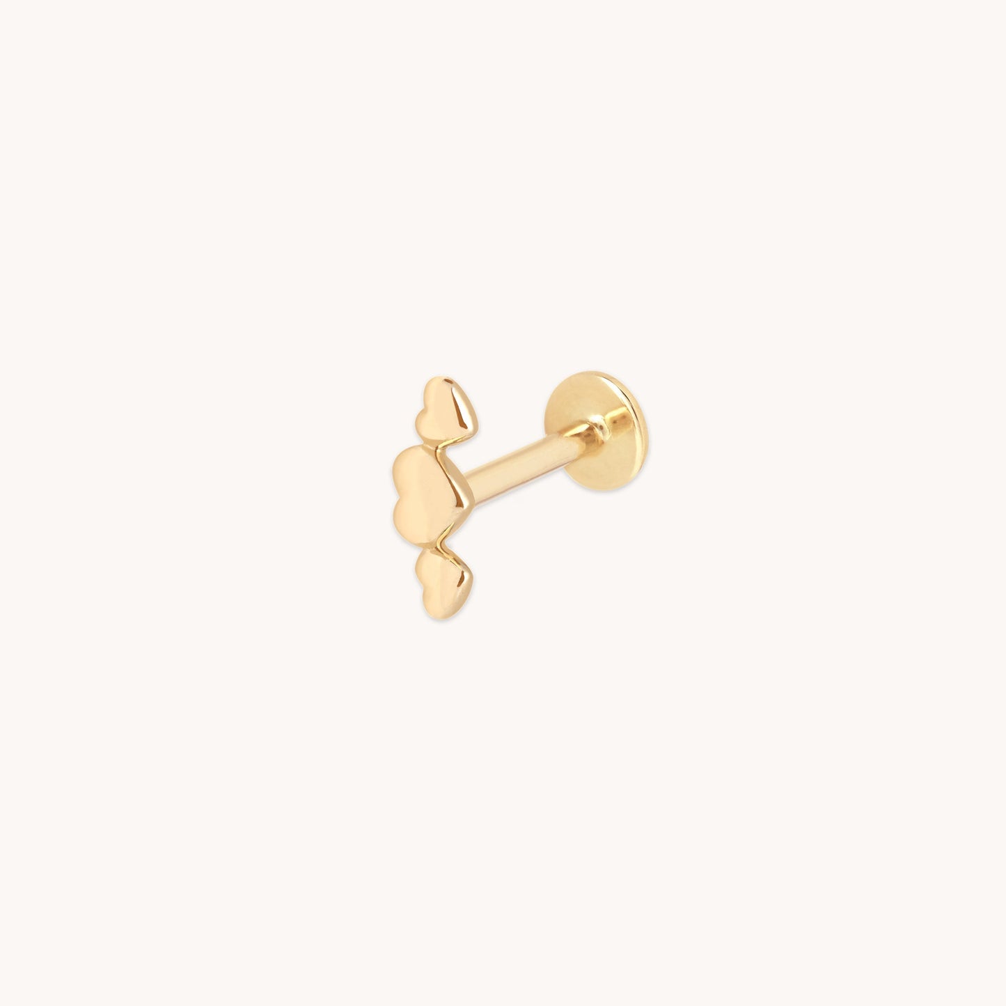 Corazón Racimo Pendiente Piercing en Oro Sólido