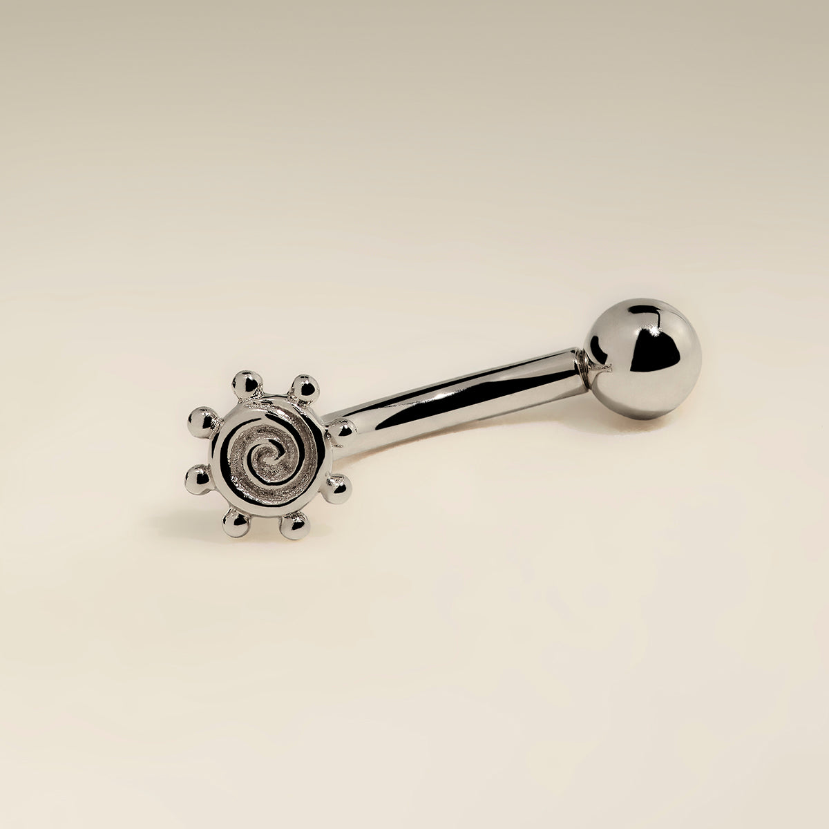 Solstice Rook Bar in Solid White Gold