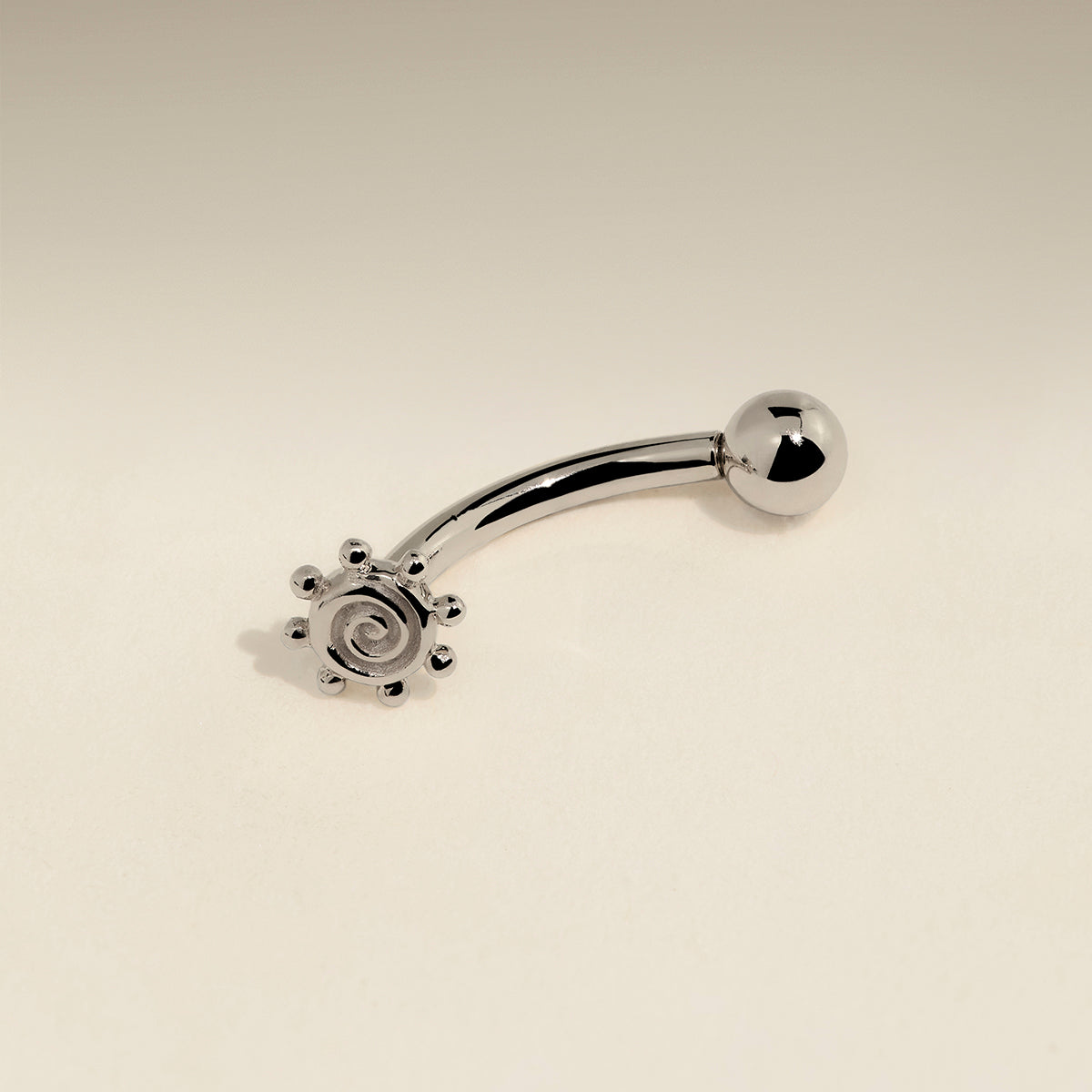 Solstice Rook Bar in Solid White Gold