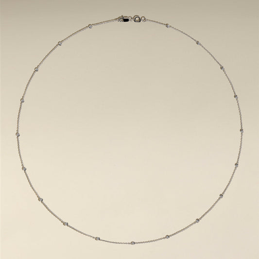 Mayfair Chain Necklace in Solid White Gold