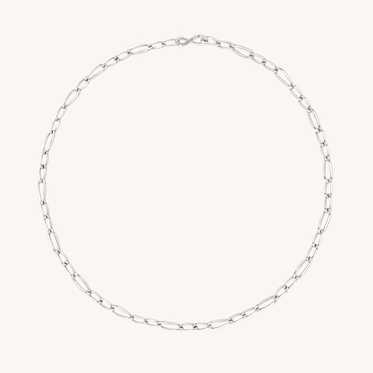 Infinite Slim Chain Necklace in Silver