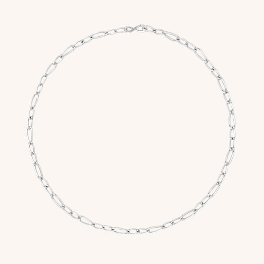 Infinite Slim Chain Necklace in Silver