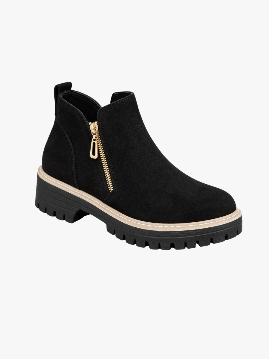 Botines con doble cremallera