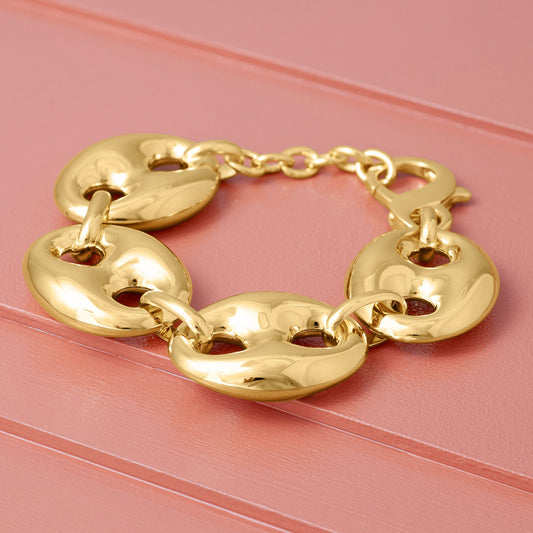 XL GOLD ANCHOR MARINER CHAIN BRACELET