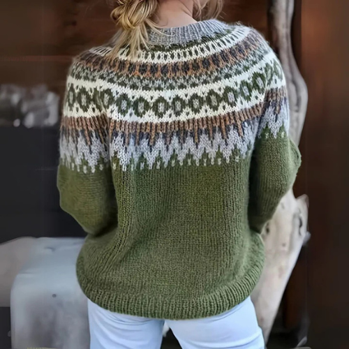 Elodie – Jersey cálido con estampado invernal