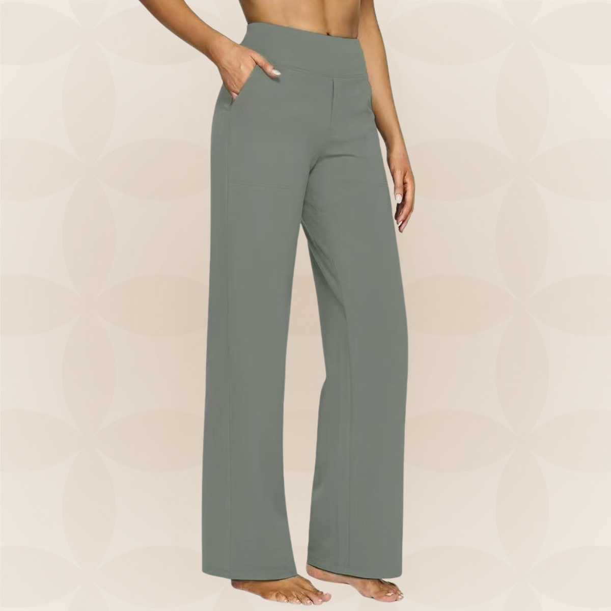 Pantalón elástico de tiro alto