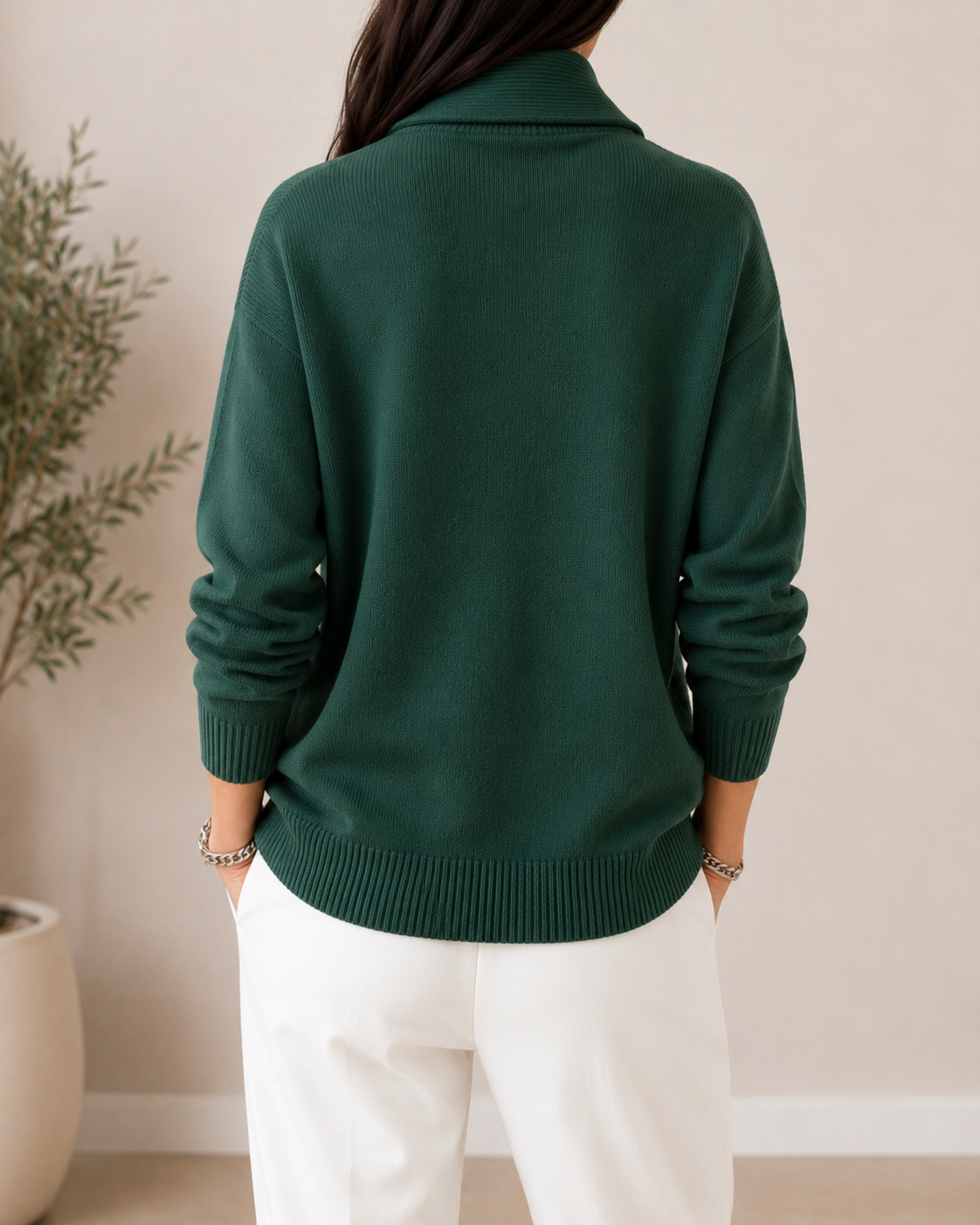 Jersey holgado de cuello en V