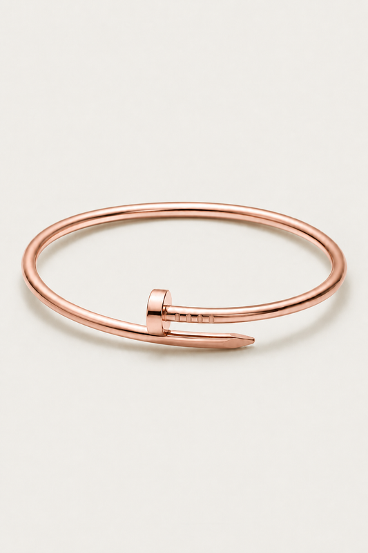 Élan | Pulsera Abierta de Oro Rosa