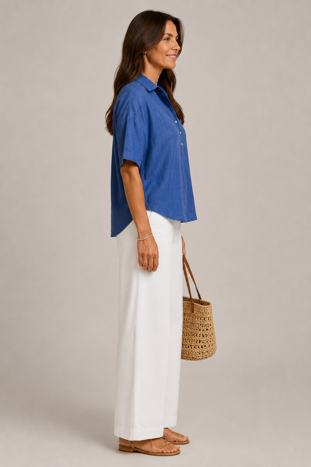 Blusa elegante de cuello en V