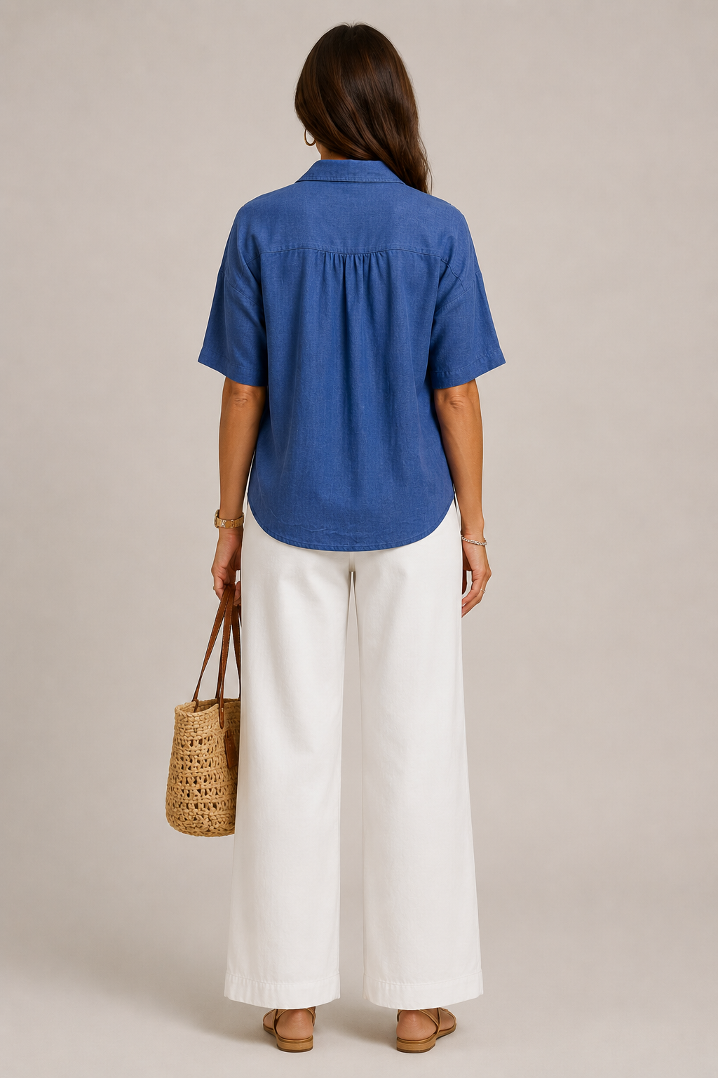 Blusa elegante de cuello en V