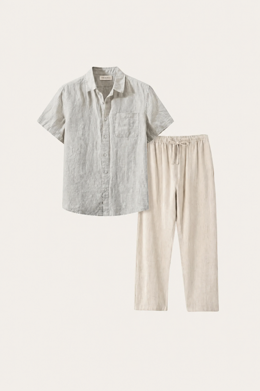 Trento | Conjunto de Lino — Beige/Beige