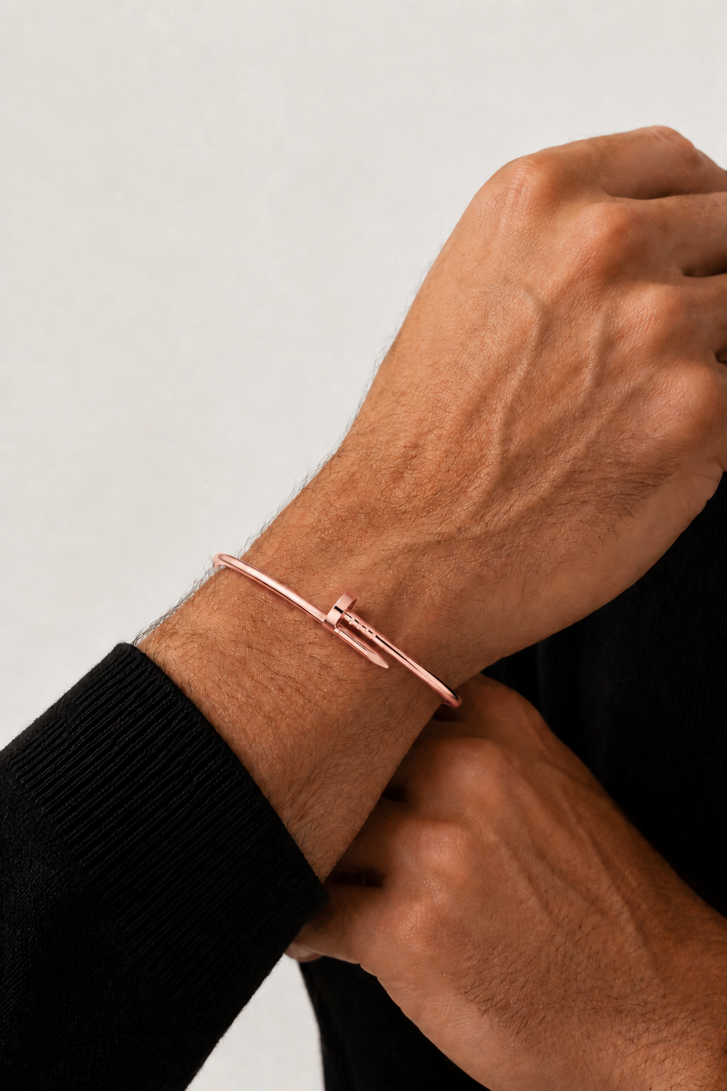 Élan | Pulsera Abierta de Oro Rosa