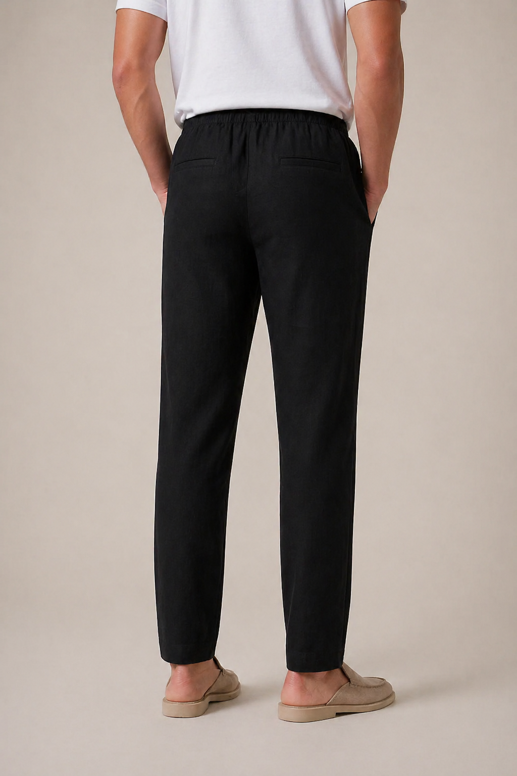Luca | Pantalón de Lino Negro