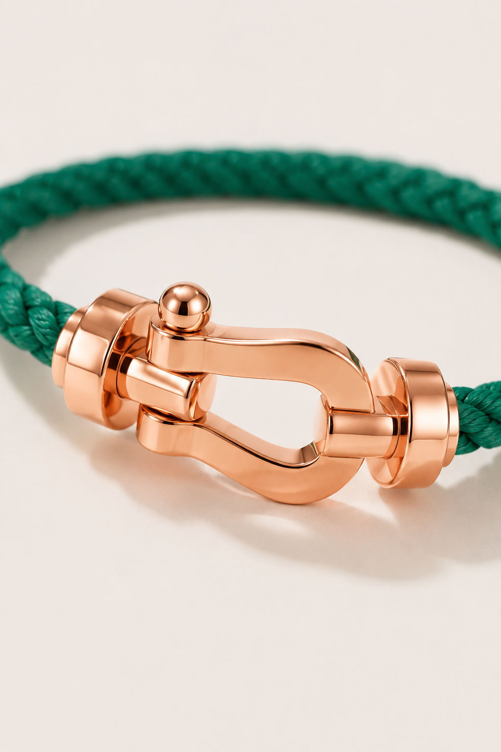 Aurelio | Pulsera Náutica Verde y Oro Rosa