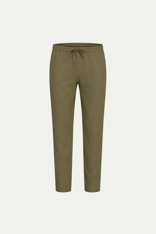 Luca | Pantalón de Lino Verde Oliva