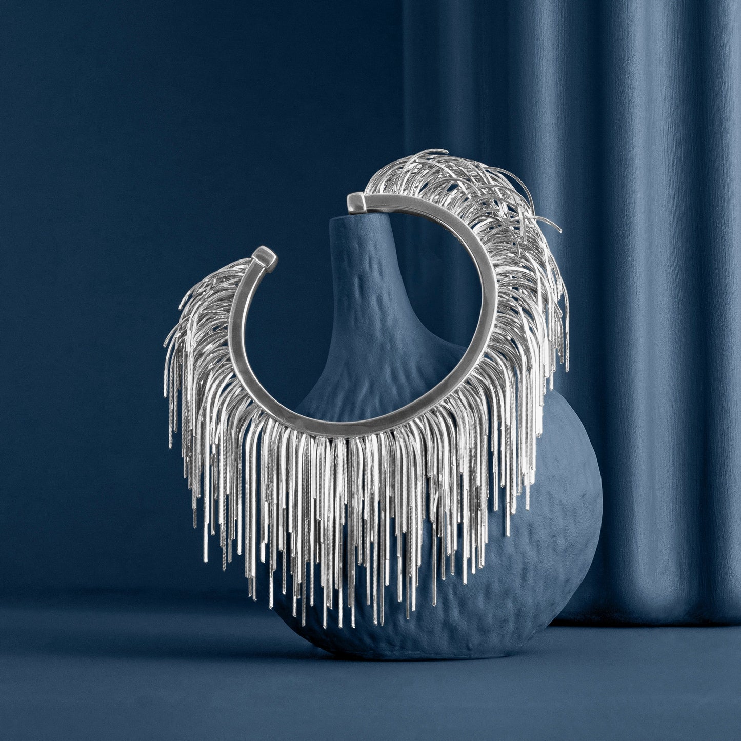SILVER FEATHER CUFF