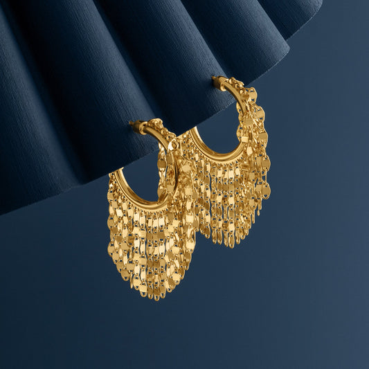 GOLD DISCO HOOP EARRINGS