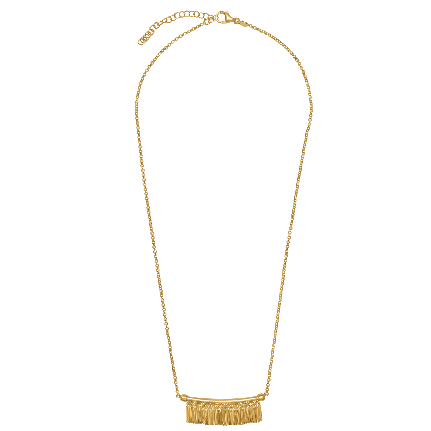GOLD TASSEL CHARM NECKLACE