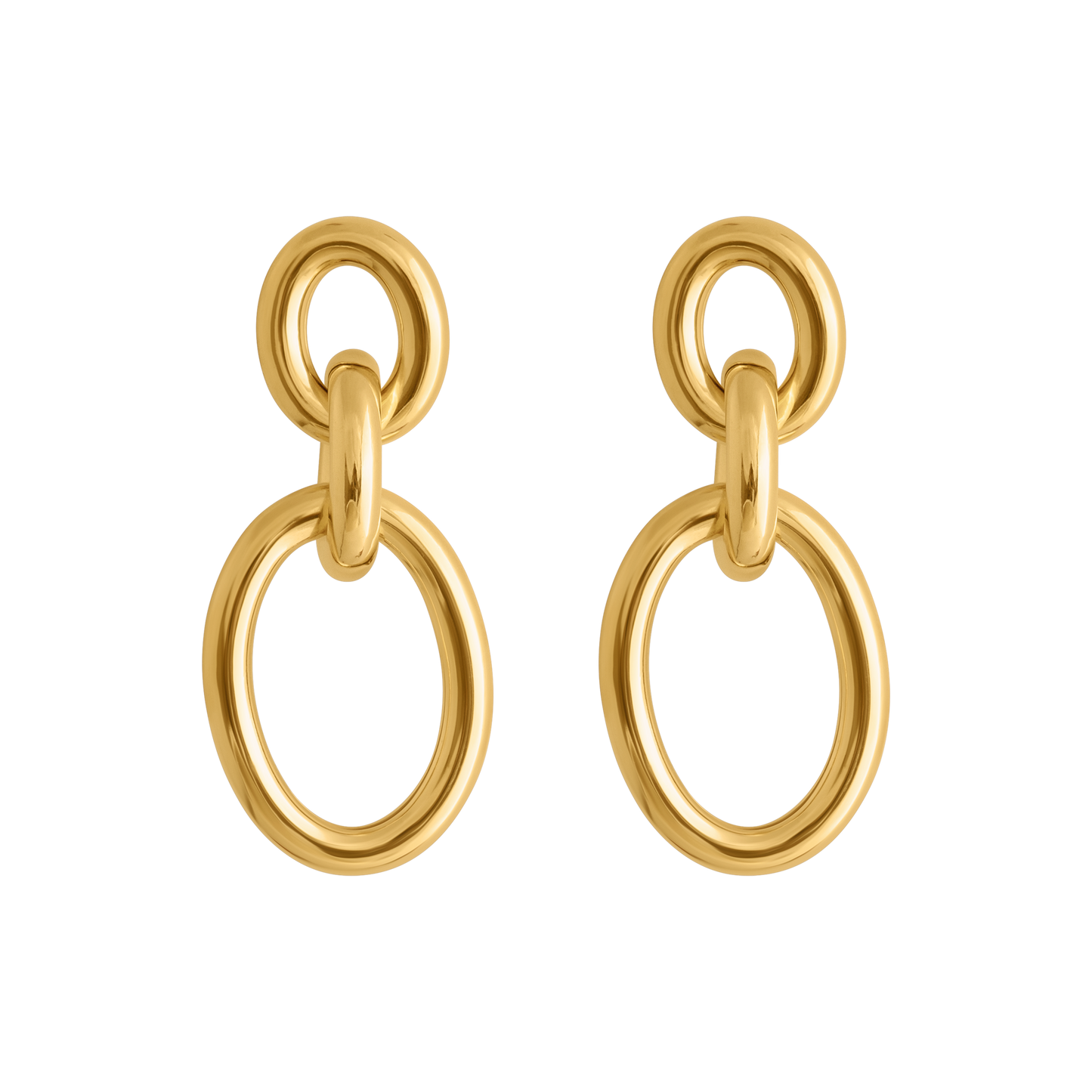 GOLD CHUNKY CHAIN LINK EARRINGS