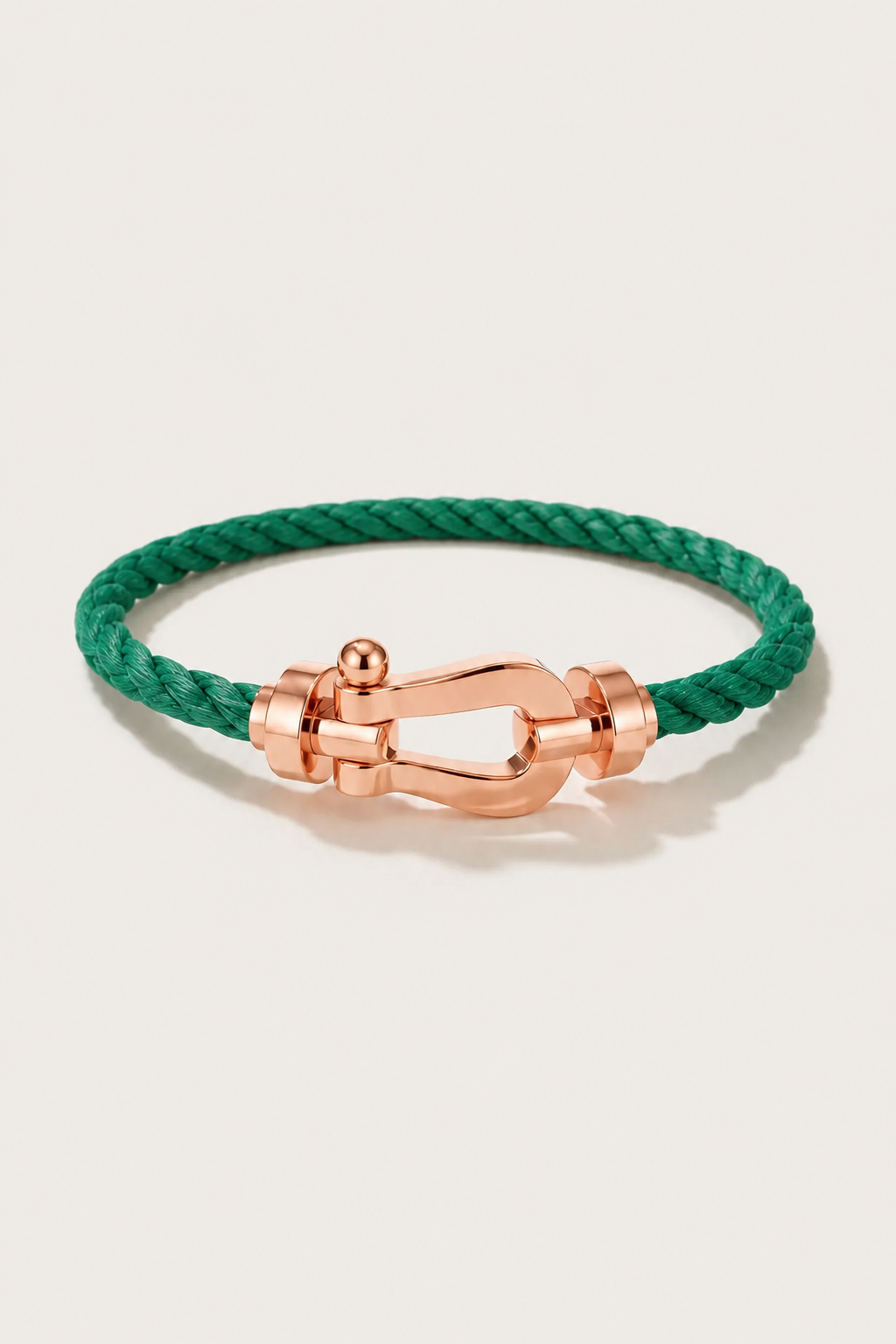 Aurelio | Pulsera Náutica Verde y Oro Rosa