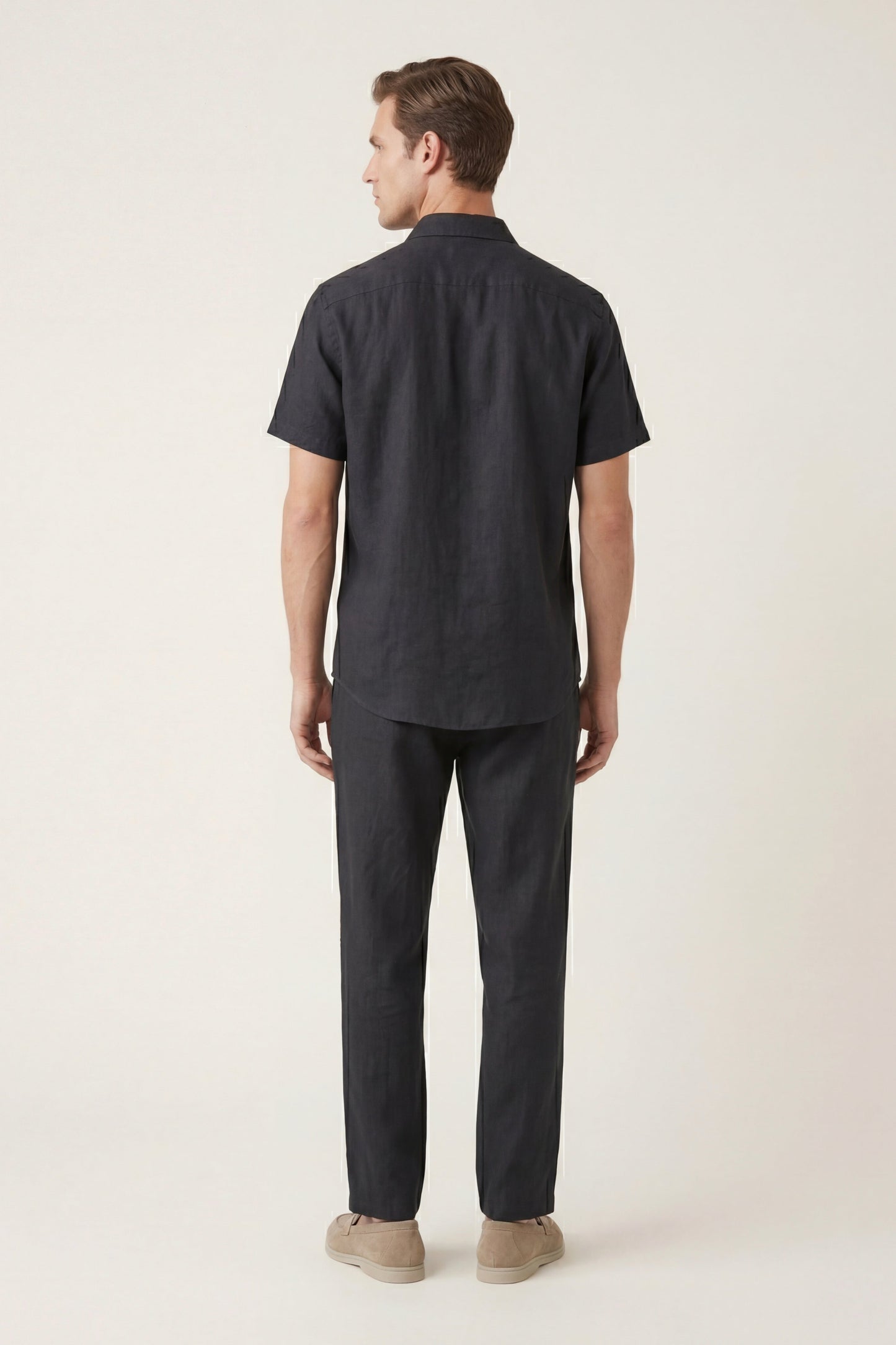 Trento | Conjunto de Lino — Negro/Negro