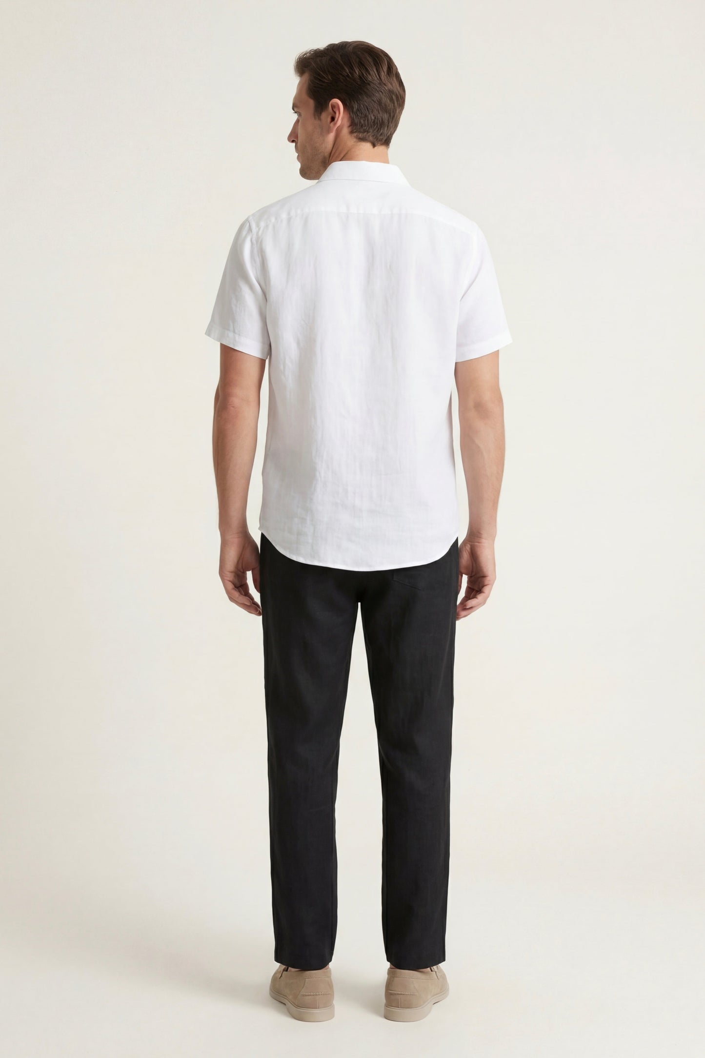 Trento | Conjunto de Lino — Blanco/Negro