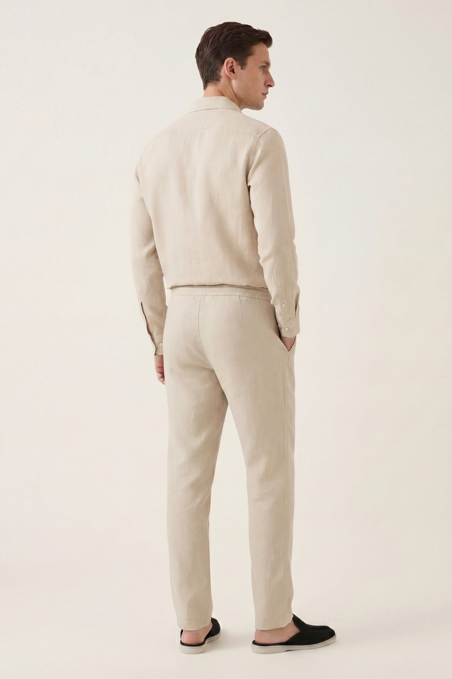 Bellagio | Conjunto de Lino de Manga Larga — Beige