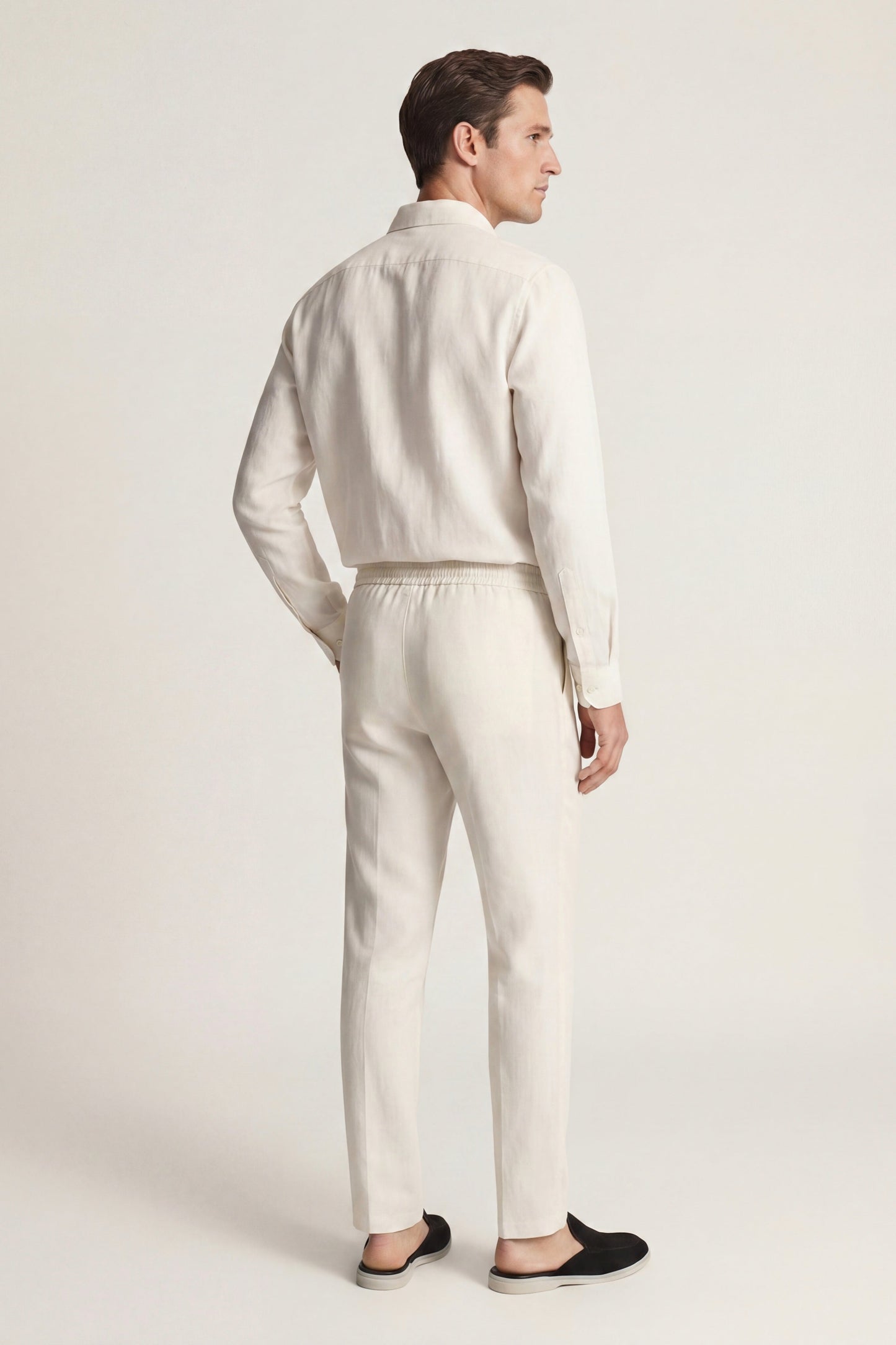 Bellagio | Conjunto de Lino de Manga Larga — Blanco